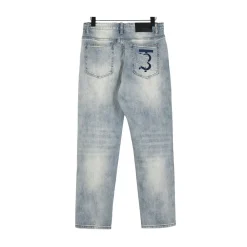 Alternative view of BUR Embroidered Crest Patch Jeans in Light Blue - 366 - bbr0000366