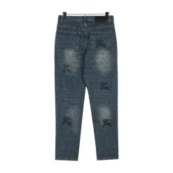 Alternative view of BUR Monogram Distressed Denim Jeans in Indigo - 367 - bbr0000367