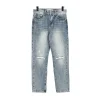 BUR Classic Crest Logo Washed Denim Jeans - 368 - bbr0000368