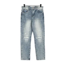 BUR Classic Crest Logo Washed Denim Jeans - 368 - bbr0000368