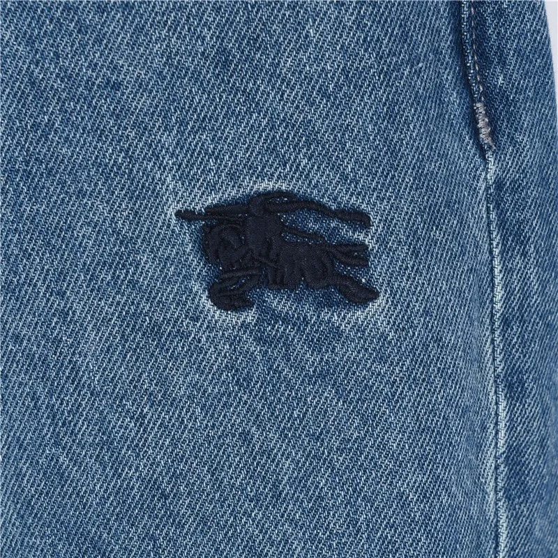 BUR Embroidered Knight Logo Washed Jeans in Blue - 369 - bbr0000369 - Image 9
