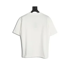 Alternative view of BLCG Paris Script Logo T-shirt in White - 594 - blcg0000594