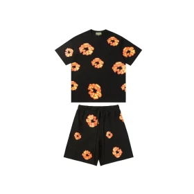 DT Set Black & Gray Tee & Shorts - 132 - dt0000132