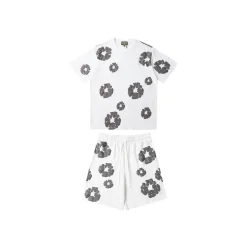 DT Set White & Gray Tee & Shorts - 141 - dt0000141