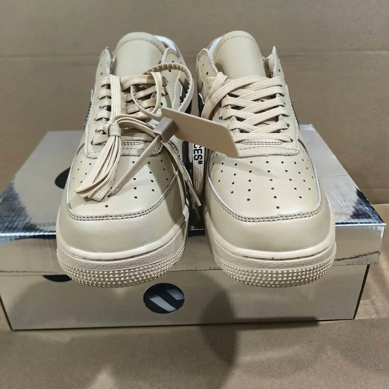OW x AF 1 Low Sesame Shoes Sneakers - nk0004452 - Image 13