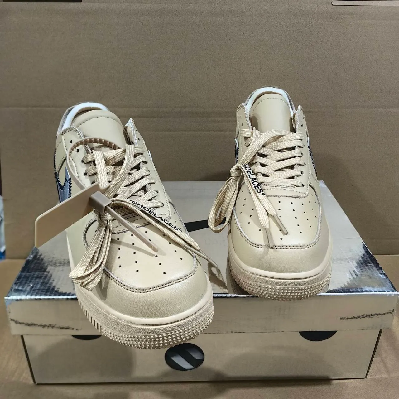 OW x AF 1 Low Sesame Shoes Sneakers - nk0004452 - Image 6