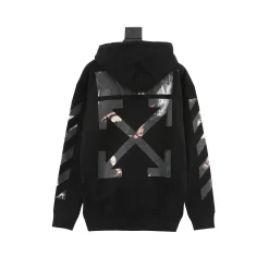 Alternative view of OW Caravaggio Arrows Hoodie in Black - 342 - owf0000342
