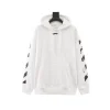 OW Caravaggio Slim Arrows Hoodie in White - 343 - owf0000343