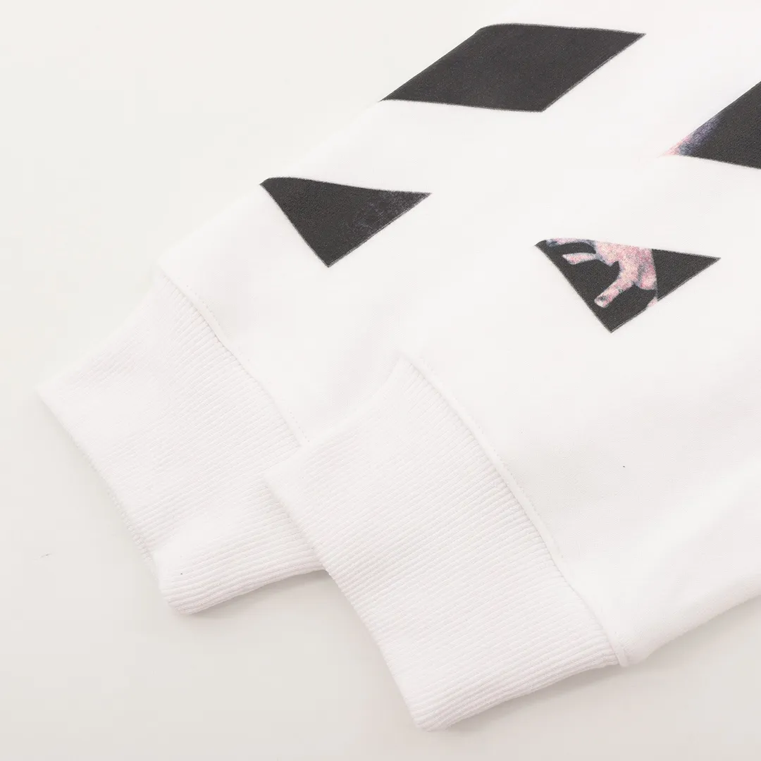 OW Caravaggio Slim Arrows Hoodie in White - 343 - owf0000343 - Image 6