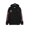 OW Diagonal Stencil Hoodie in Black - 345 - owf0000345