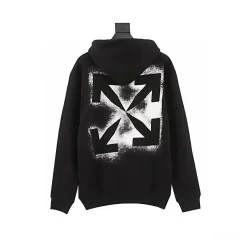 Alternative view of OW Stencil Arrow Hoodie in Black - 351 - owf0000351