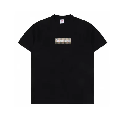 SUP x BUR Box Logo T-Shirt in Black - 516 - spm0000516 - S