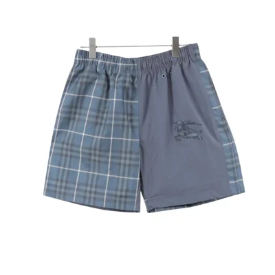 BUR Archive Check Panel Shorts in Blue - 375 - bbr0000375 - 32