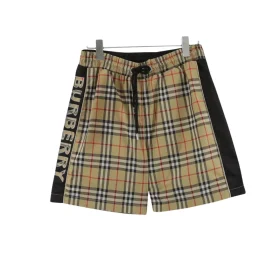 BUR Vintage Check Panel Black Shorts - 377 - bbr0000377