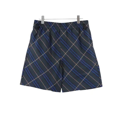 BUR Archive Check Knight Motif Shorts in Navy - 379 - bbr0000379 - 32