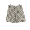 BUR Archive Check Knight Motif Shorts in Beige - 381 - bbr0000381