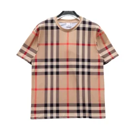 BUR Check Cotton Jacquard T-shirt in Beige - 382 - bbr0000382