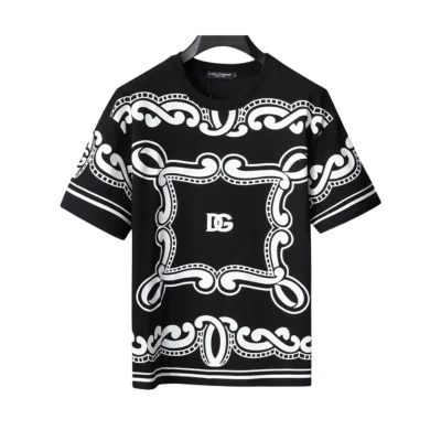 D&G Bandanna Print T-shirt in Black - 105 - dng0000105 - M