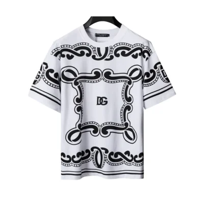 D&G Bandanna Print T-shirt in White - 106 - dng0000106 - M