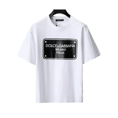 D&G Logo Print T-shirt in White - 115 - dng0000115 - M