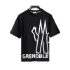 MC Grenoble Logo Print T-shirt in Black - 105 - mc0000105