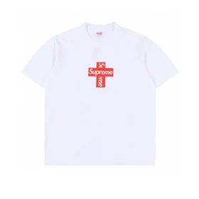 SUP Cross Box Logo T-Shirt in White - 513 - spm0000513