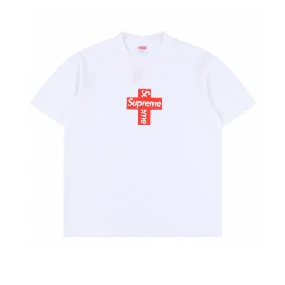 SUP Cross Box Logo T-Shirt in White - 513 - spm0000513 - S