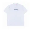 SUP Box Logo Zebra Blue Print T-Shirt in White - 515 - spm0000515