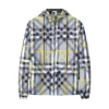 BUR Layered Check Gabardine Hooded Jacket - BUR0008
