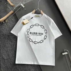 Alternative view of BUR White Logo-Print Cotton T-Shirt - BUR0012