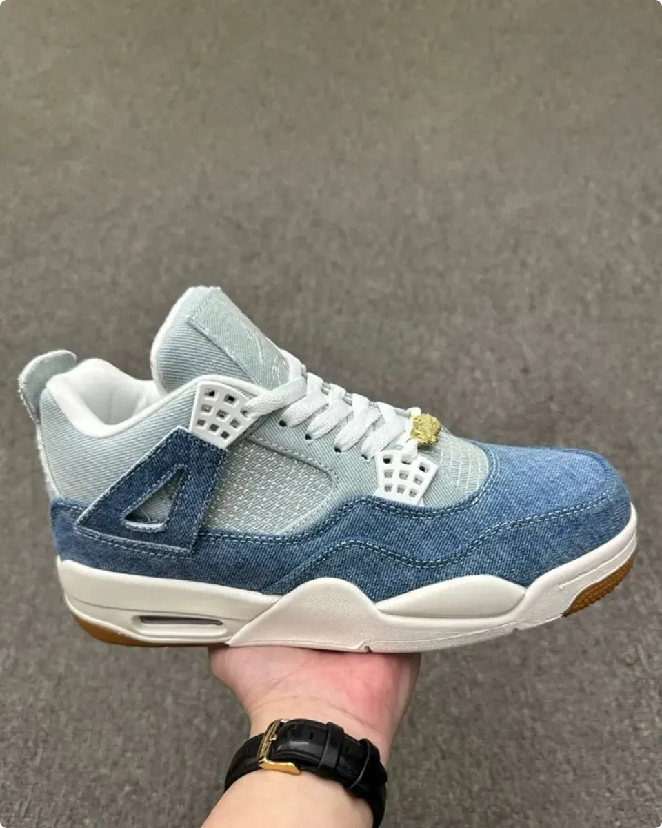 AJ 4 Denim Worn Blue