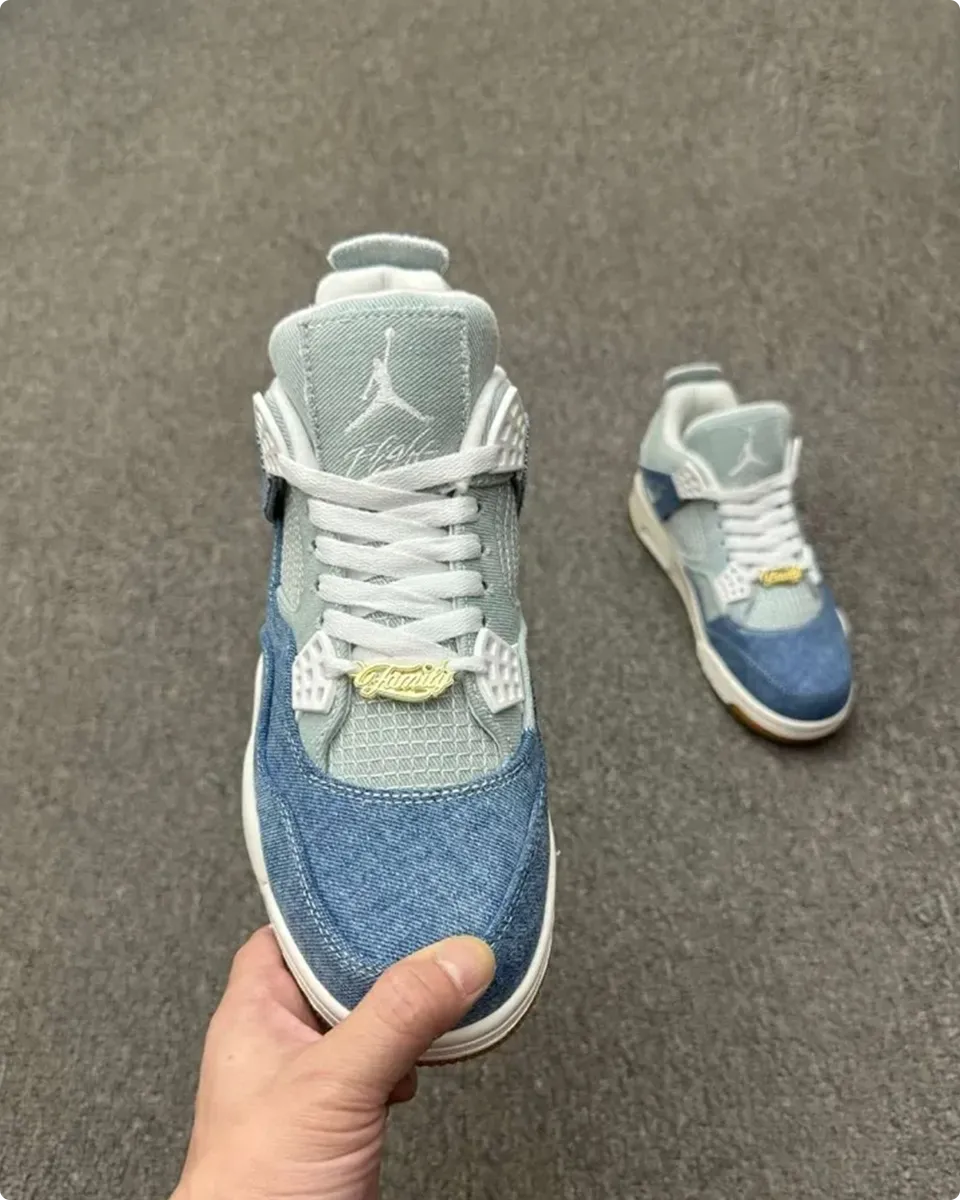 AJ 4 Denim Worn Blue