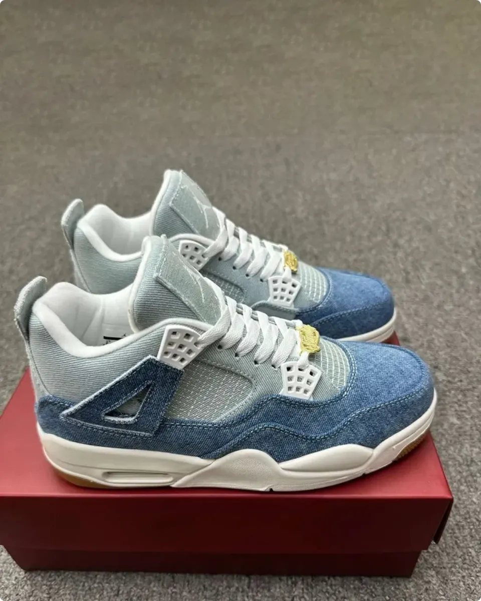 AJ 4 Denim Worn Blue