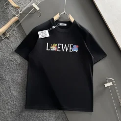 Alternative view of LW Black Logo-Print Cotton T-Shirt - LW0004