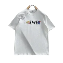LW White Logo-Print Cotton T-Shirt - LW0005
