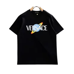 VS Black Logo-Print Cotton T-Shirt - VS0007
