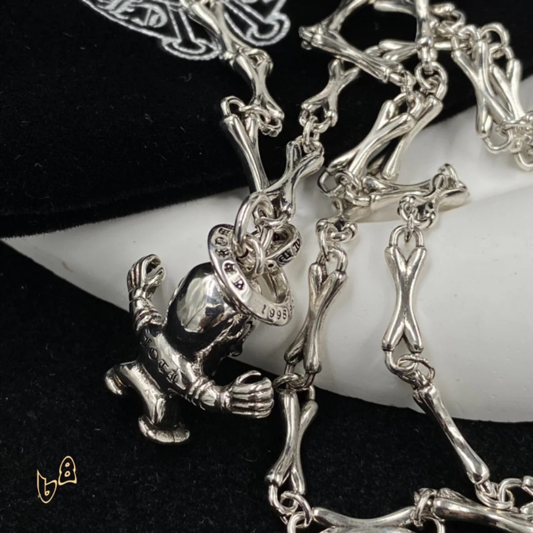 CH Skull Chain Necklace - CH0005 - Image 4