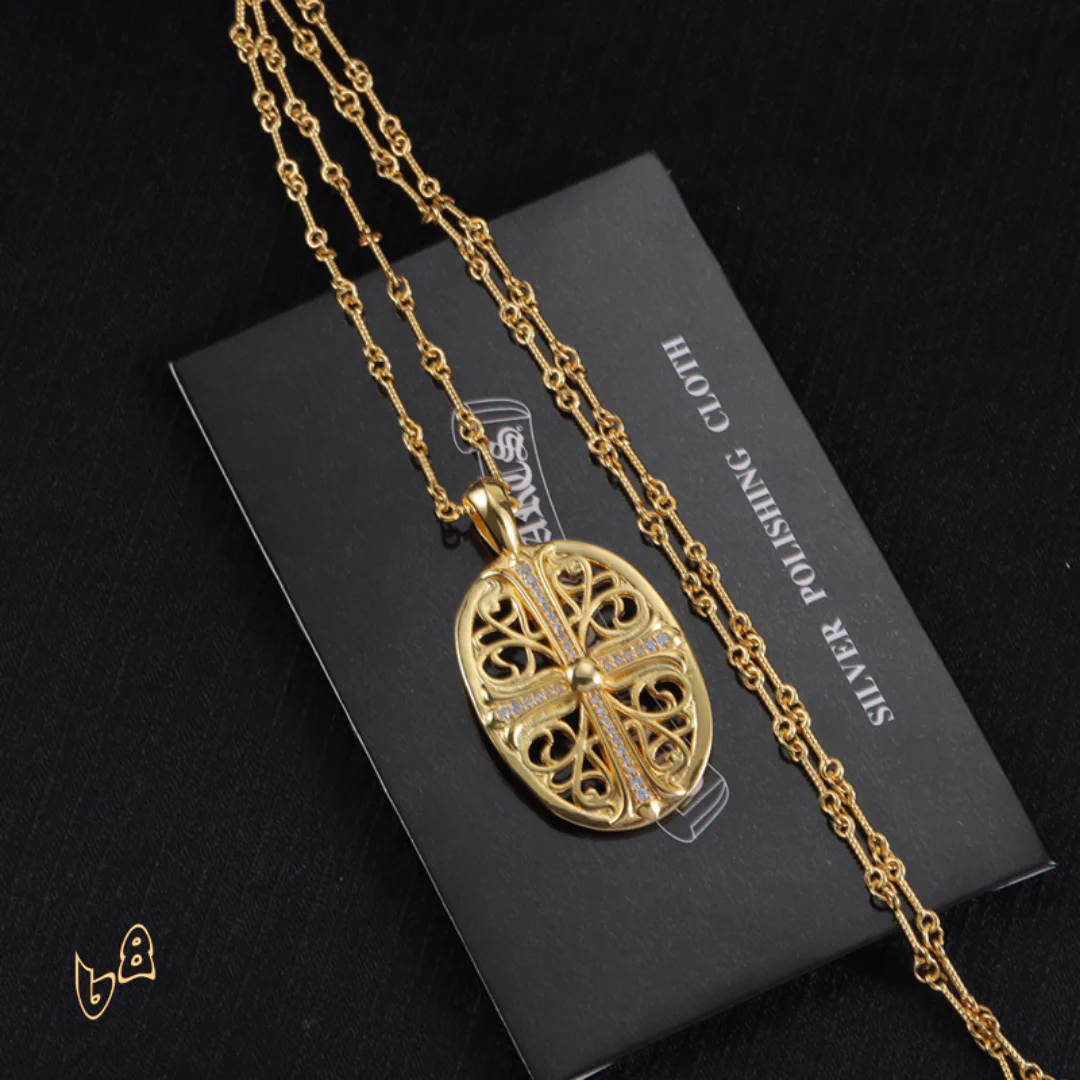 CH Oval Pendant Necklace - CH0012 - Image 6