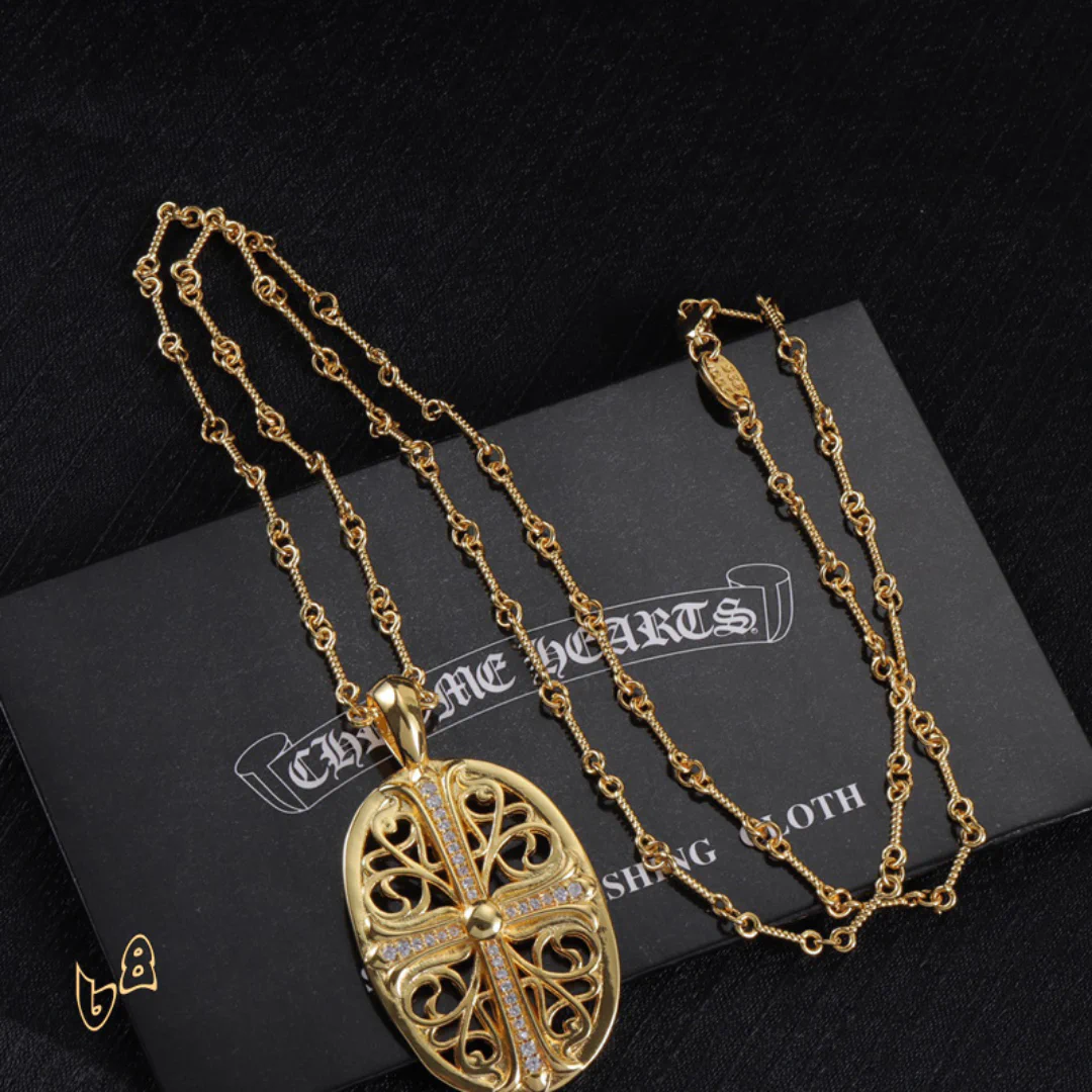 CH Oval Pendant Necklace - CH0012 - Image 5