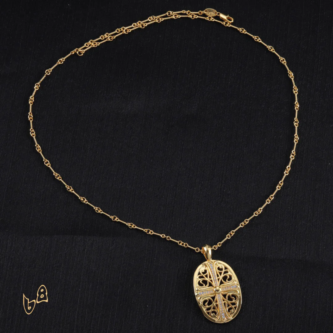 CH Oval Pendant Necklace - CH0012 - Image 4