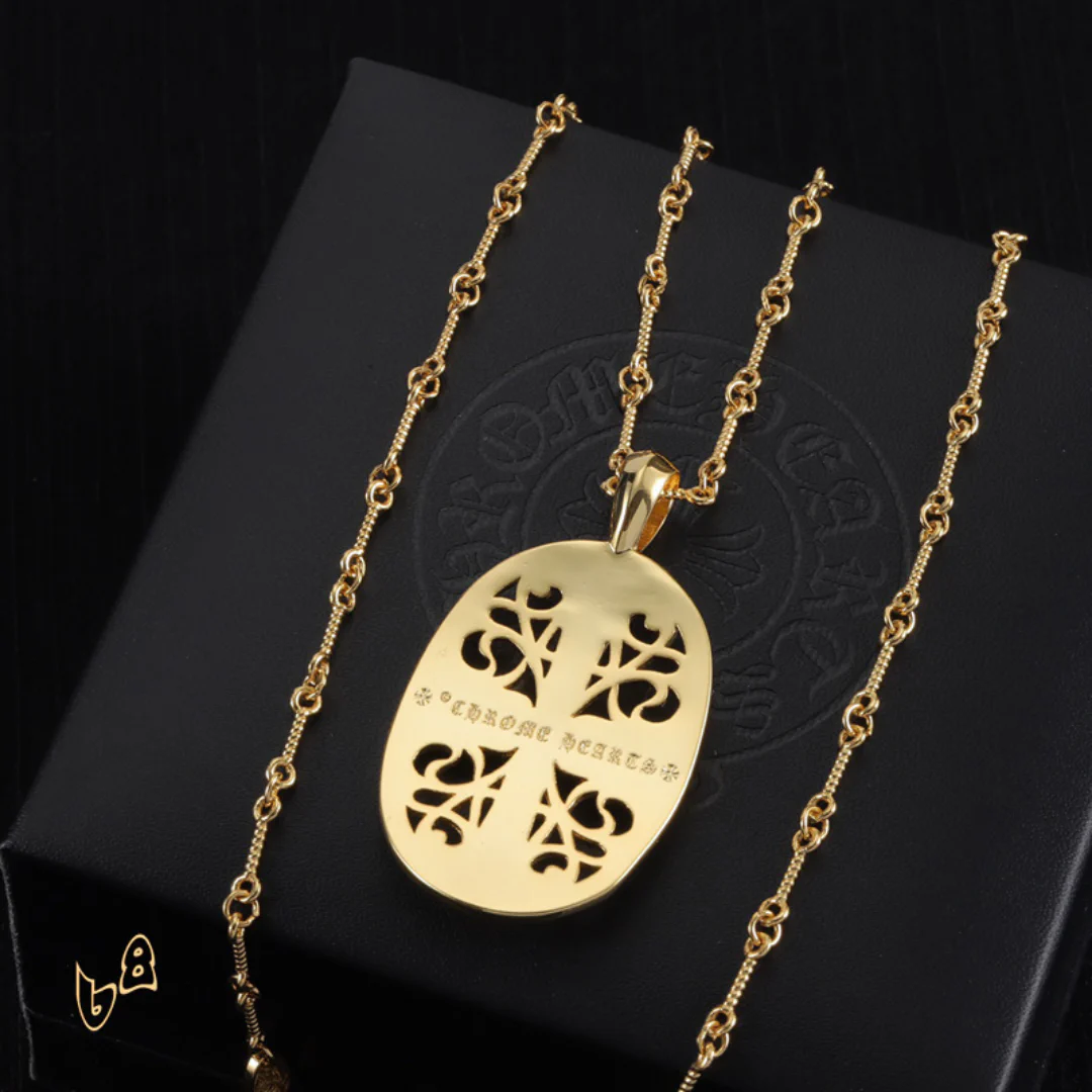 CH Oval Pendant Necklace - CH0012 - Image 3