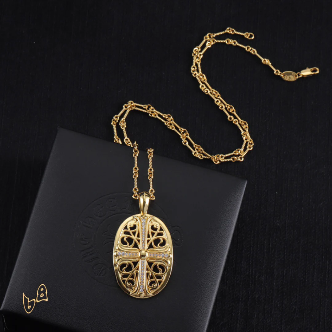 CH Oval Pendant Necklace - CH0012 - Image 2