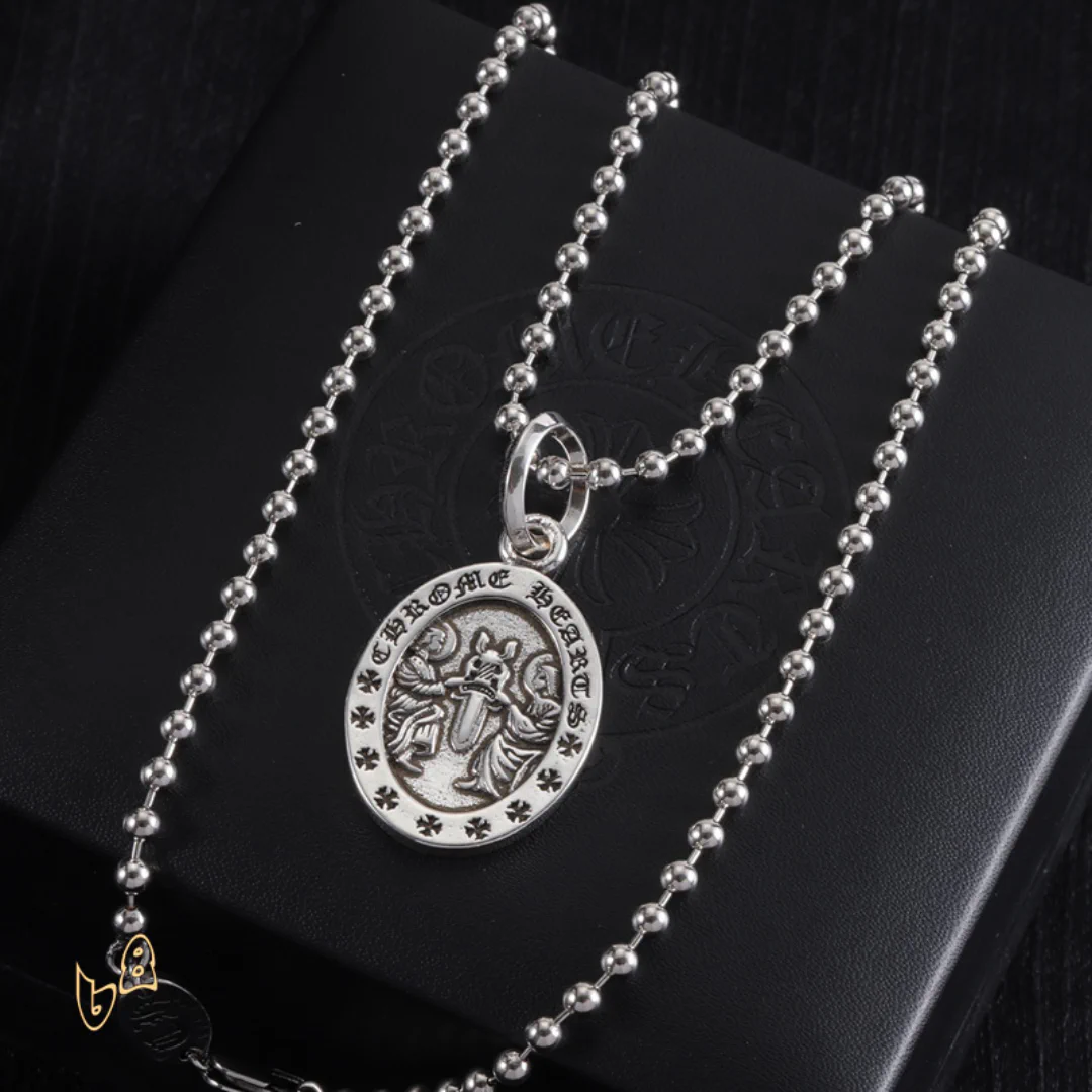CH Oval Pendant Necklace - CH0014 - Image 5