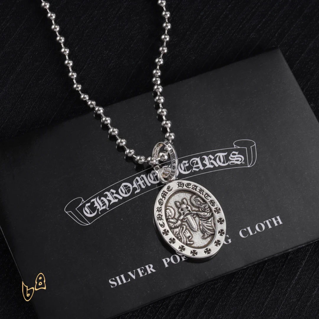 CH Oval Pendant Necklace - CH0014 - Image 4