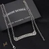 CH Scroll Label Chain Necklace - CH0019