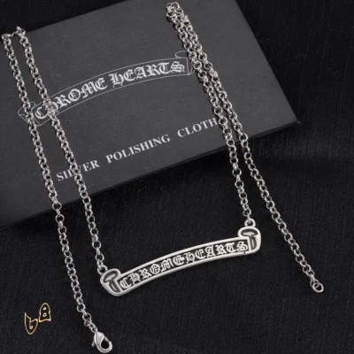 CH Scroll Label Chain Necklace - CH0019