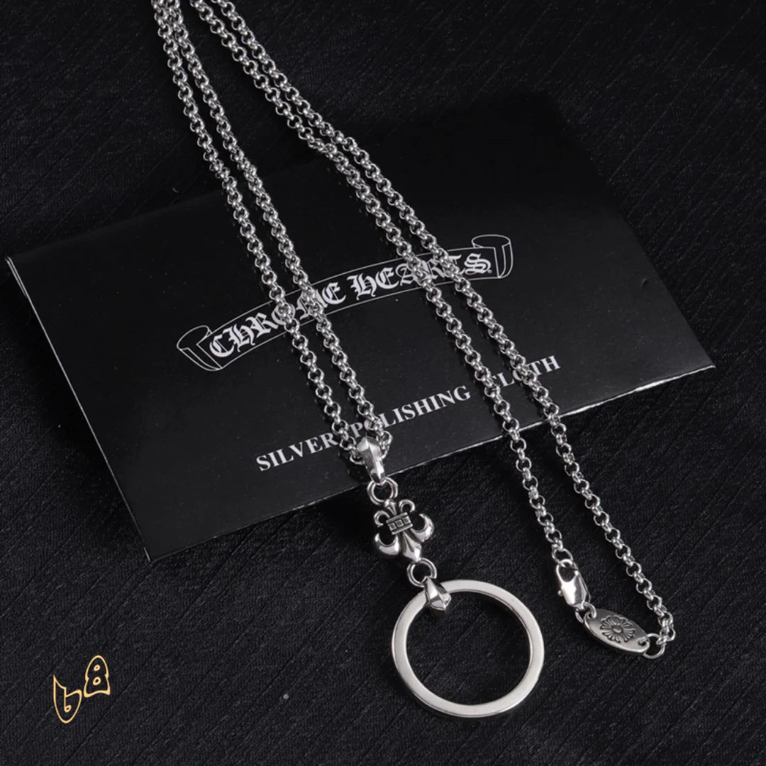 CH Circle Pendant Necklace - CH0023 - Image 6