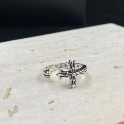 Alternative view of CH Silver Cross Ring - CH0085