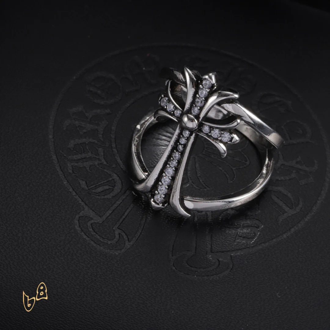 CH Cross Double Ring - CH0098