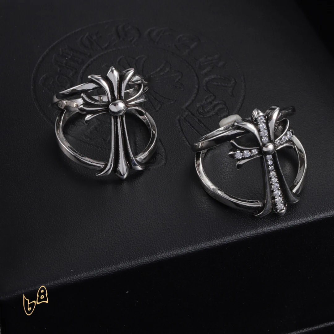 CH Cross Double Ring - CH0098 - Image 4